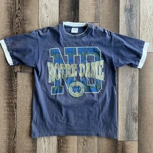 Vintage Savvy Notre Dame Graphic T-Shirt Size L